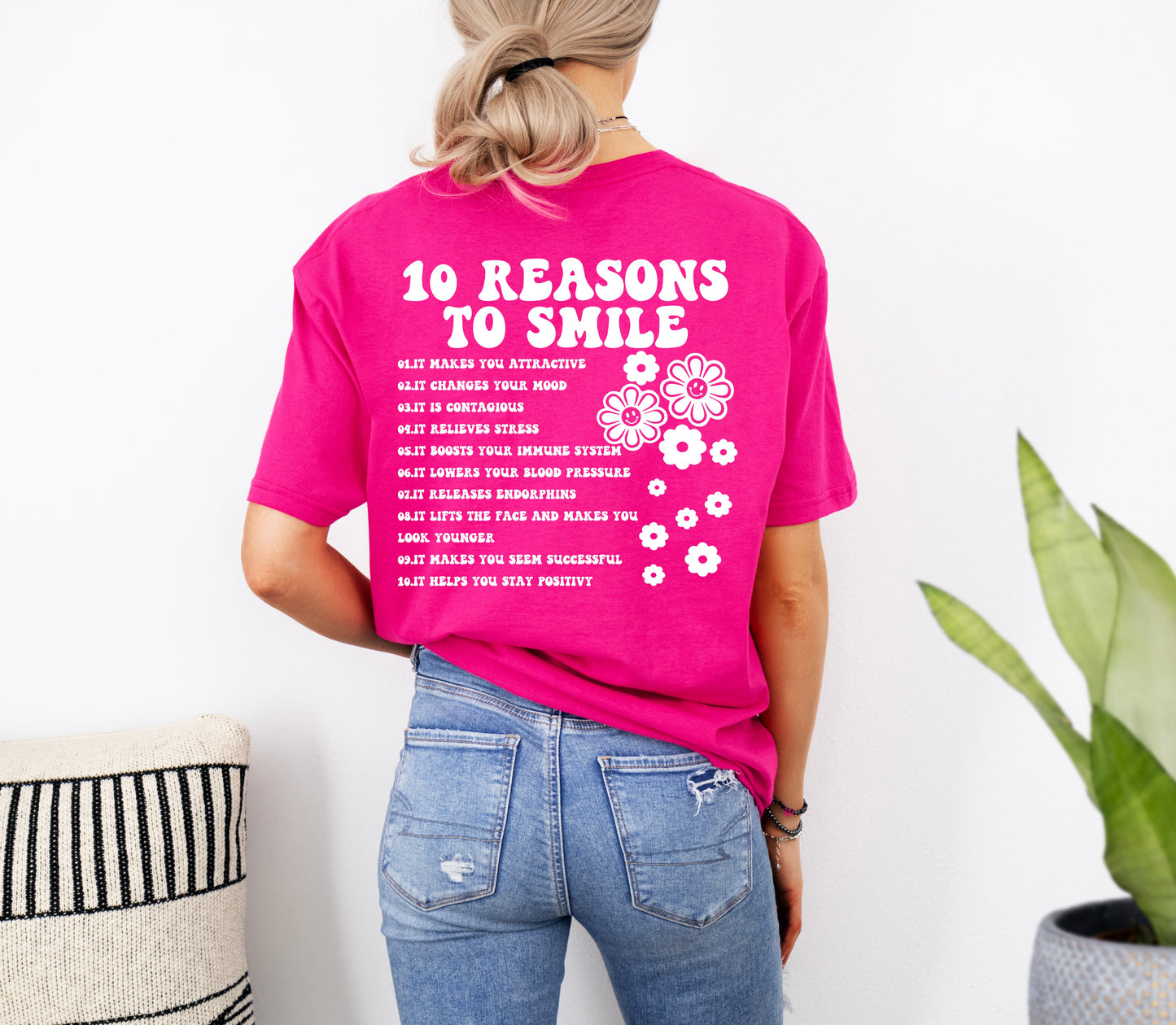 10 Reasons To Smile Crewneck Sweatshirt | 10 Reasons to Smile Sweater | Motivational Crewneck Sweatshirts