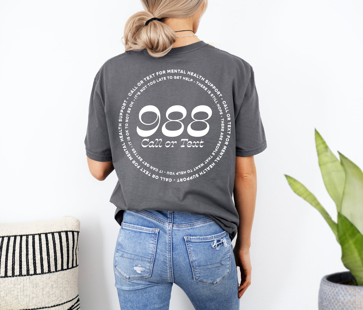 988 Suicide Awareness Crewneck Sweatshirt | Suicide Awareness Month Sweater | 988 Hotline Awareness