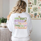 You Don't Deserve All The Mean Things You Say To Yourself Tees | Motivational Butterfly Boho Crewneck T Shirts | Mental Health