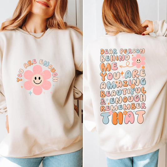 Dear Person Behind Me Sweater Sweater | Dear Person Behind Me Boho Pastel Sweater | Motivational Sweater